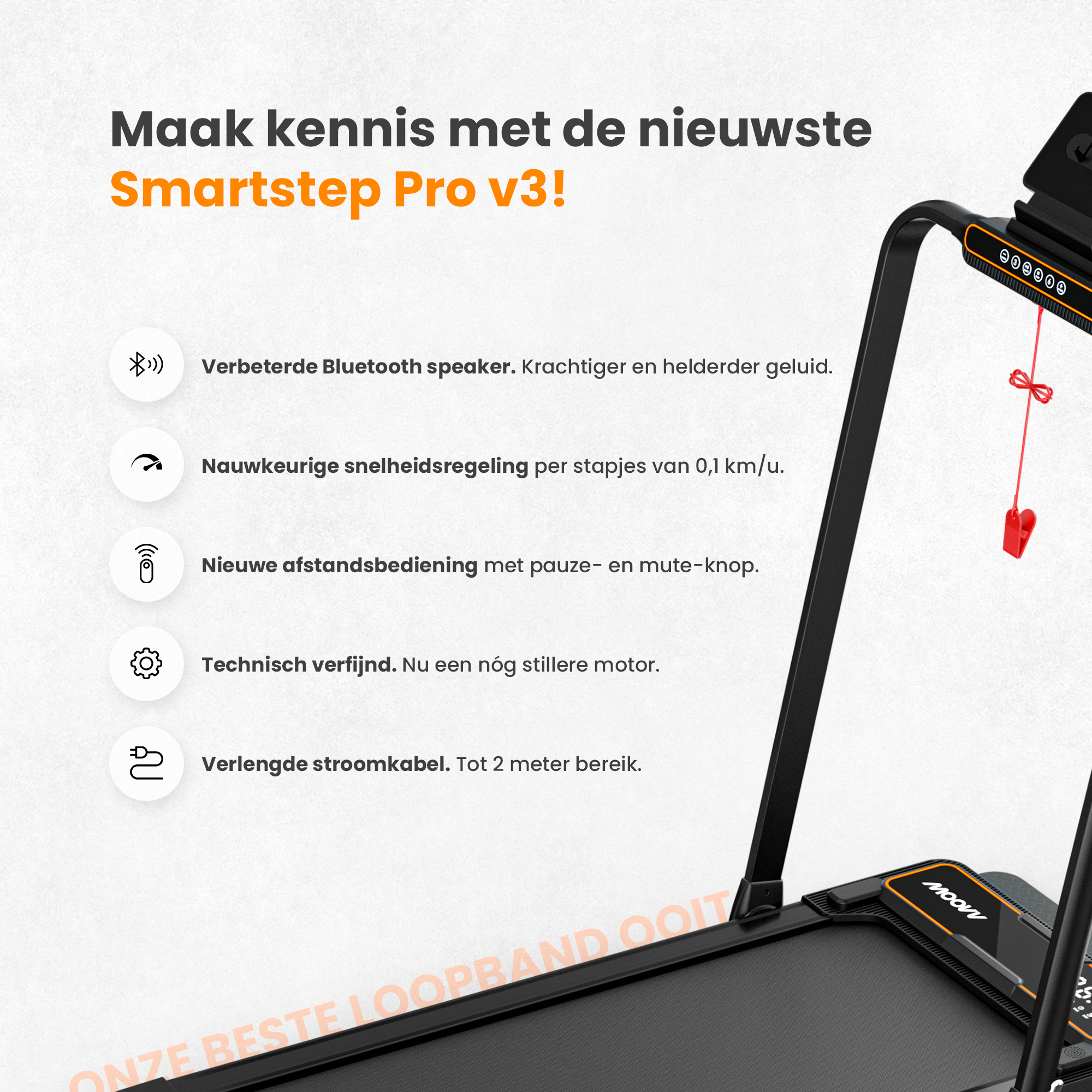 Moovv SmartStep Pro v3 - Loopband Opvouwbaar 1-12km/u