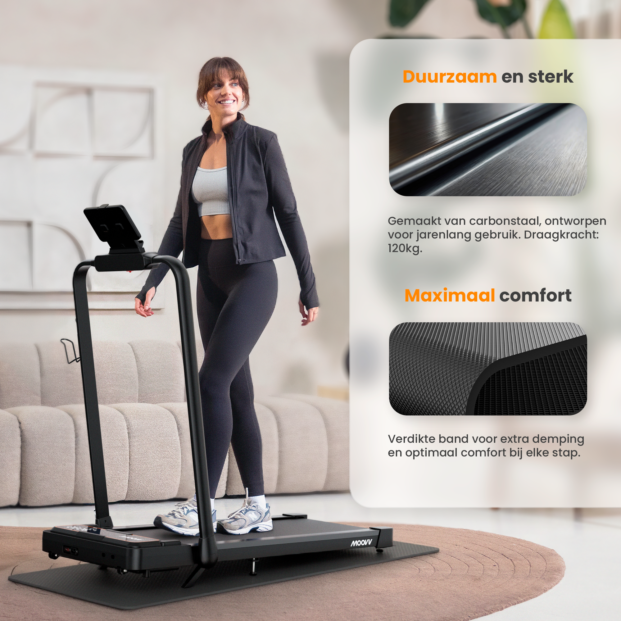 Moovv SmartStep Pro v3 Incline - Loopband Opvouwbaar met Helling 1-12km/u
