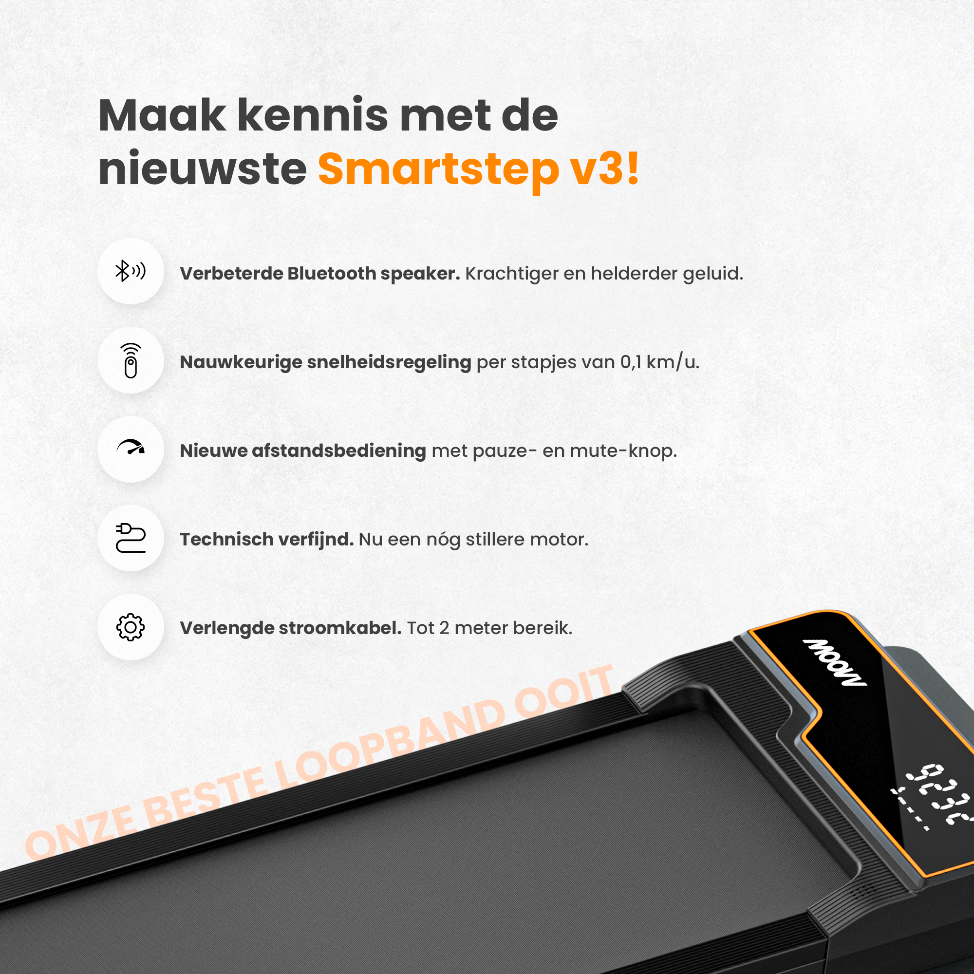 Moovv SmartStep v2 - Loopband Walking Pad 1-6km/u