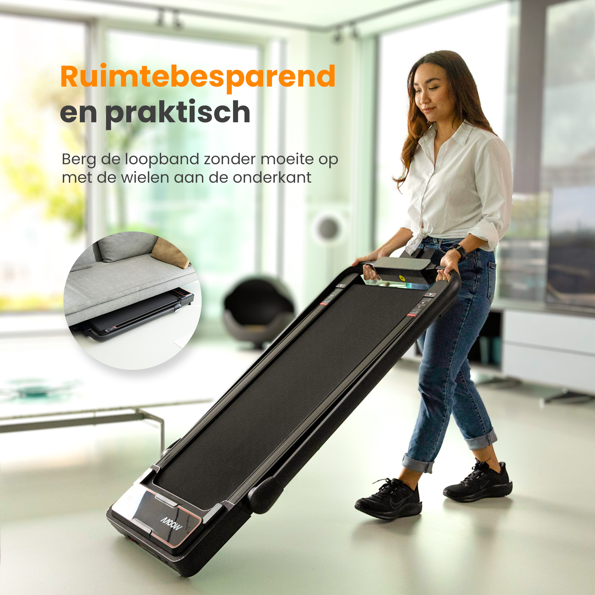 Moovv SmartStep Pro v3 Incline - Loopband Opvouwbaar met Helling 1-12km/u