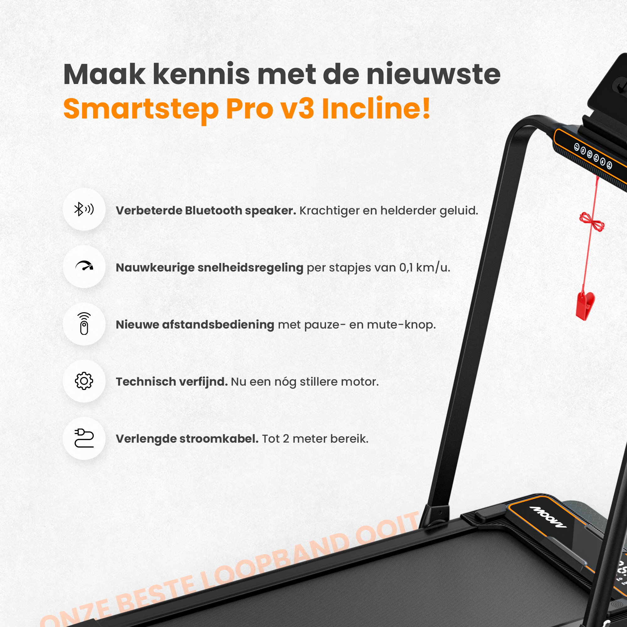 Moovv SmartStep Pro v3 Incline - Loopband Opvouwbaar met Helling 1-12km/u