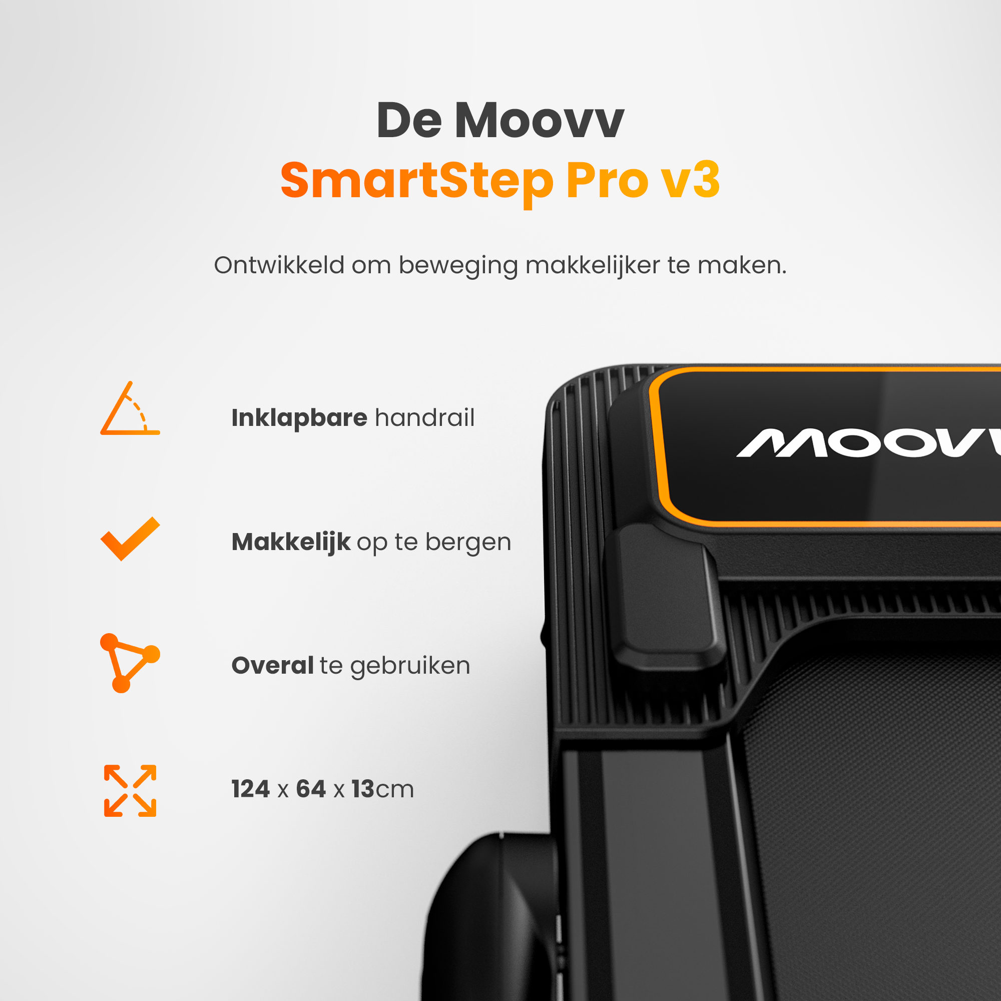 Moovv SmartStep Pro v3 - Loopband Opvouwbaar 1-12km/u
