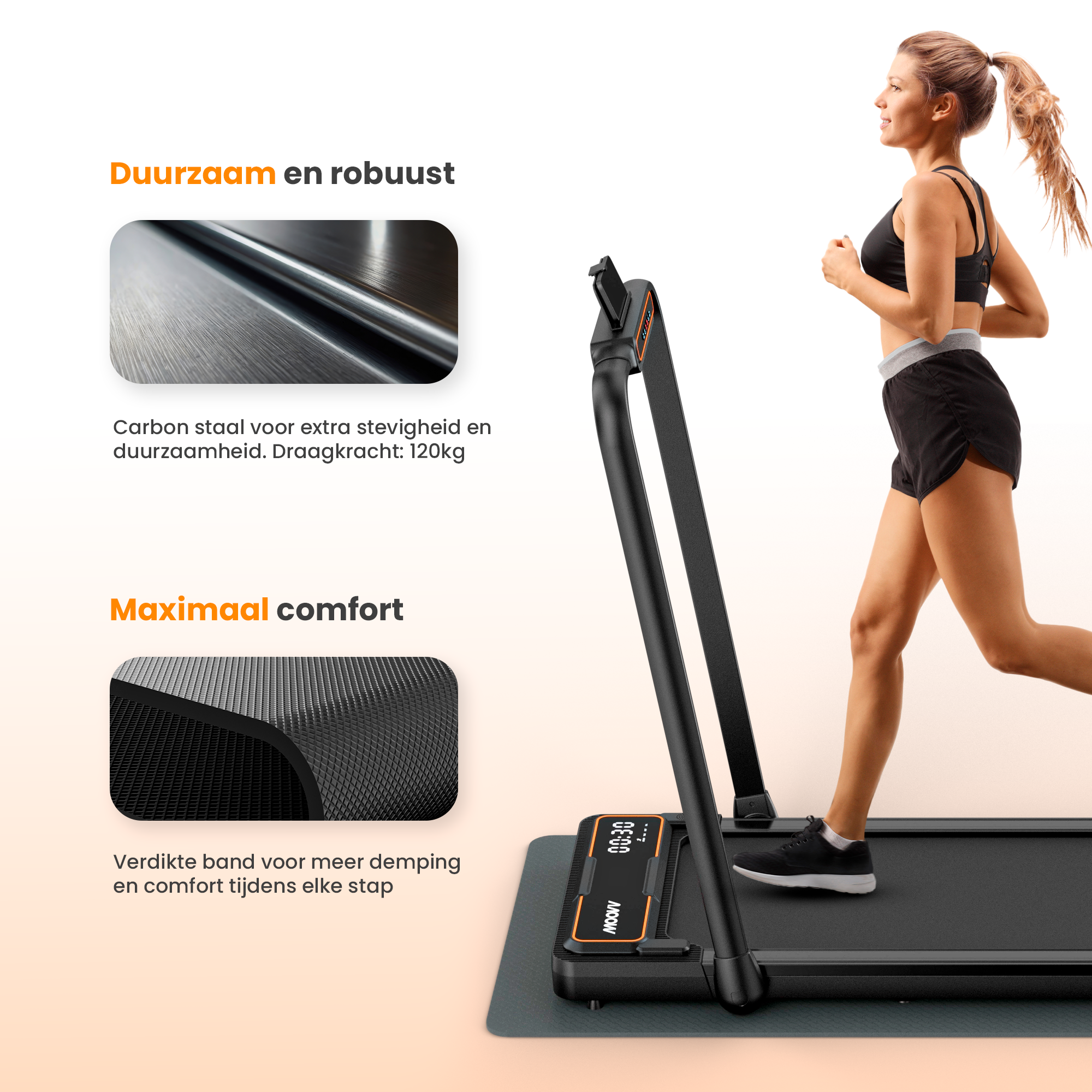 Moovv SmartStep Pro v2 Incline - Loopband Inklapbaar met Helling 1-12km/u