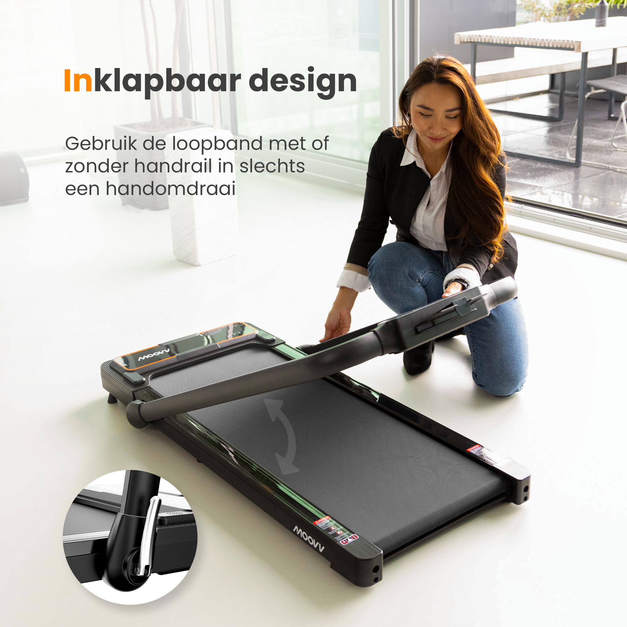 Moovv SmartStep Pro v2 Incline - Loopband Inklapbaar met Helling 1-12km/u